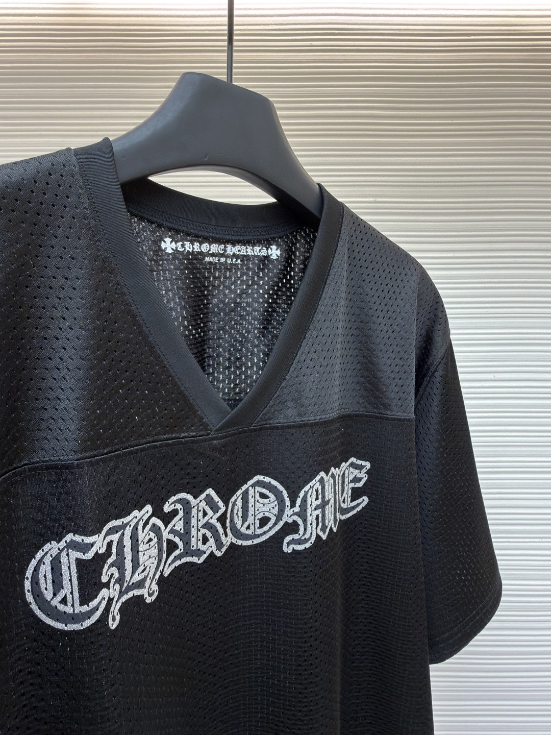 Chrome Hearts 克罗心 冰球服系列镀银网眼短袖 T恤 黑色 A2 CH-20231186