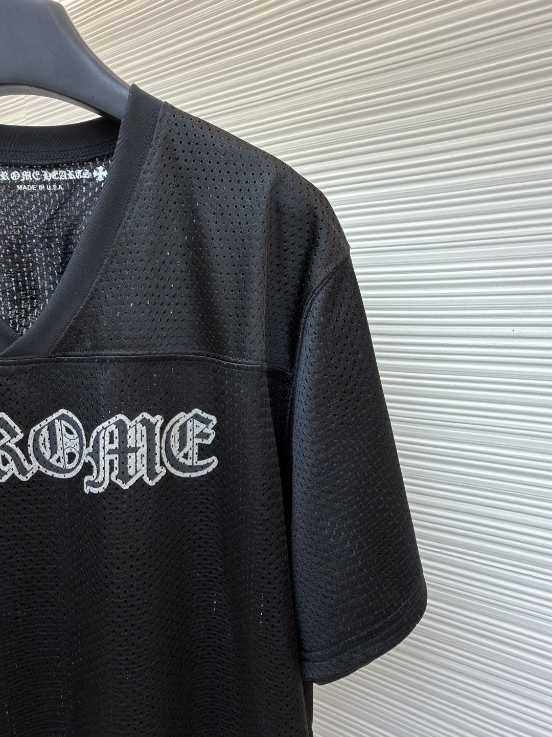 Chrome Hearts 克罗心 冰球服系列镀银网眼短袖 T恤 黑色 A2 CH-20231186