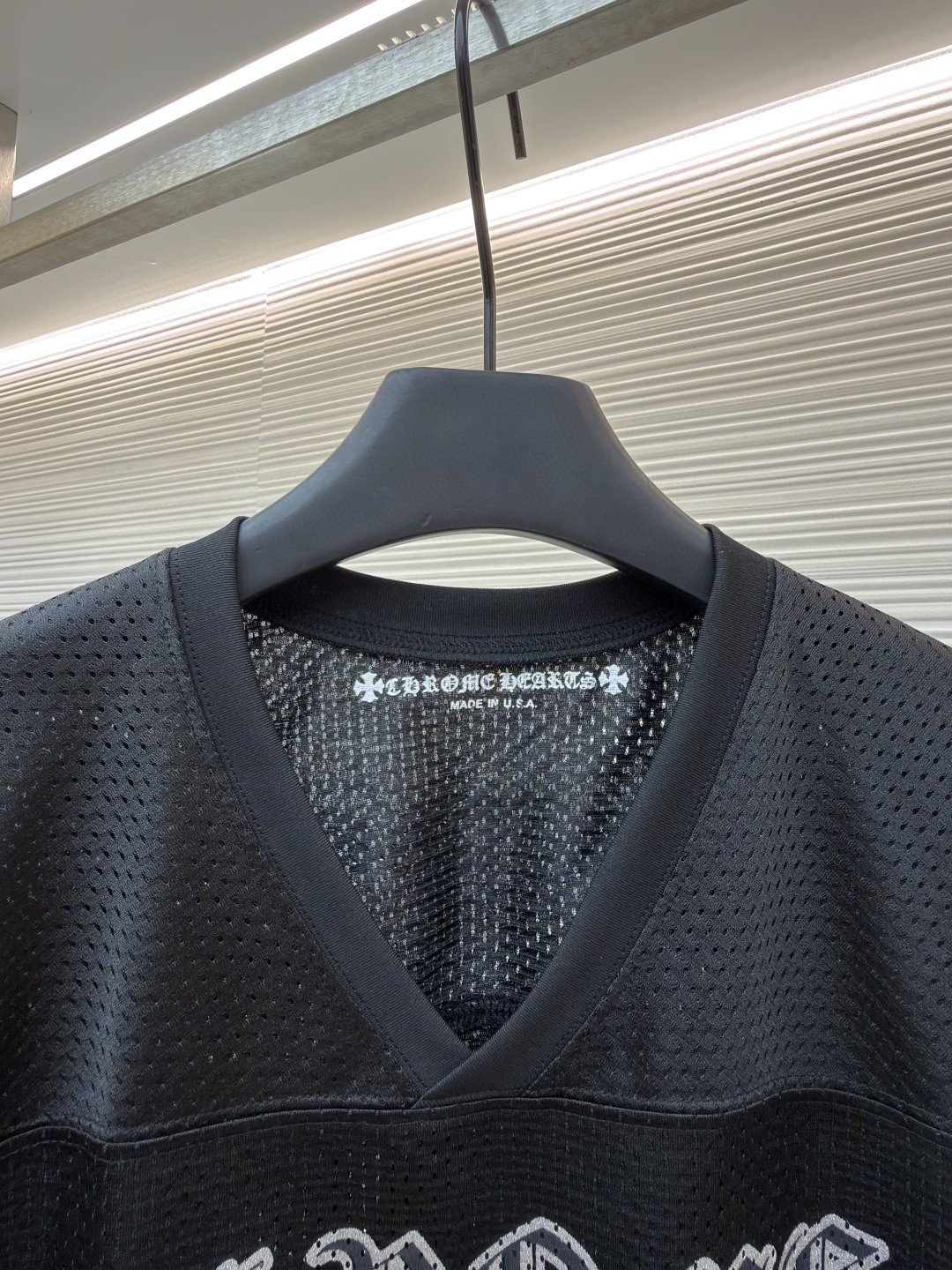 Chrome Hearts 克罗心 冰球服系列镀银网眼短袖 T恤 黑色 A2 CH-20231186