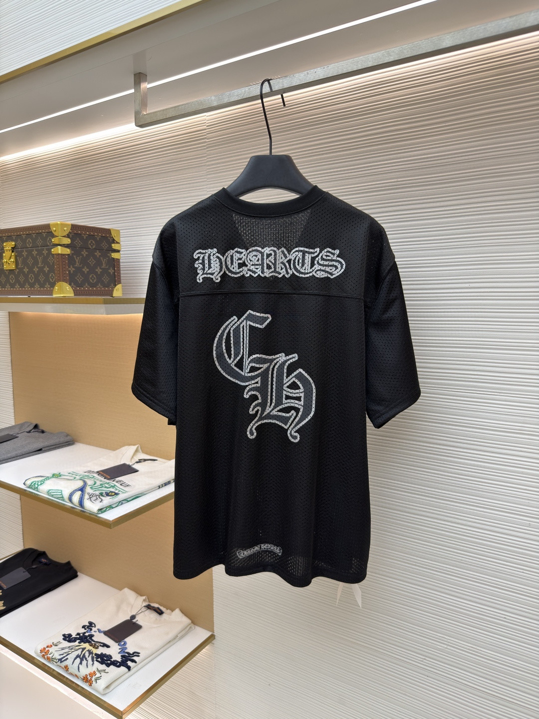 Chrome Hearts 克罗心 冰球服系列镀银网眼短袖 T恤 黑色 A2 CH-20231186