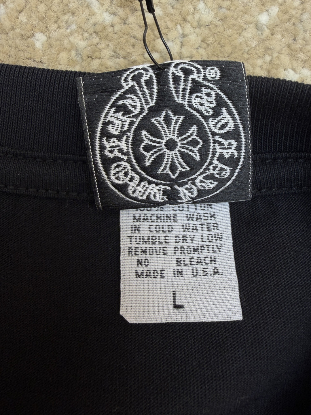 Chrome Hearts 克罗心 藤蔓宝剑圆领短袖 T恤 白色 黑色 A2