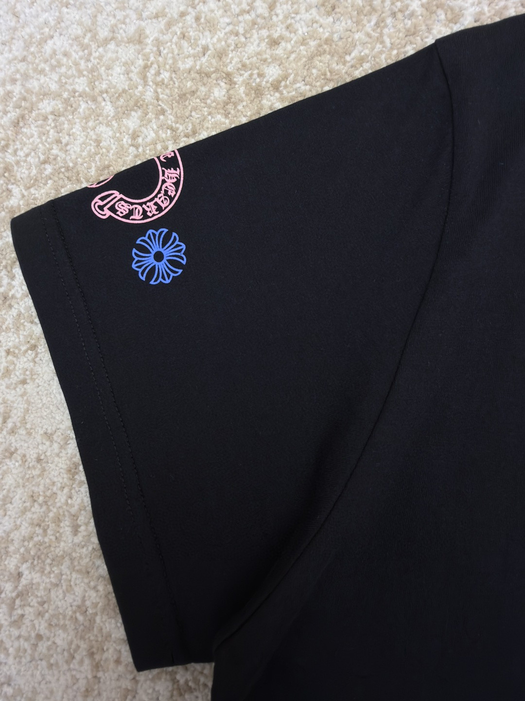 Chrome Hearts 克罗心 迈阿密限定 彩色十字架圆领短袖 T恤 白色 黑色 A2 HC-0609