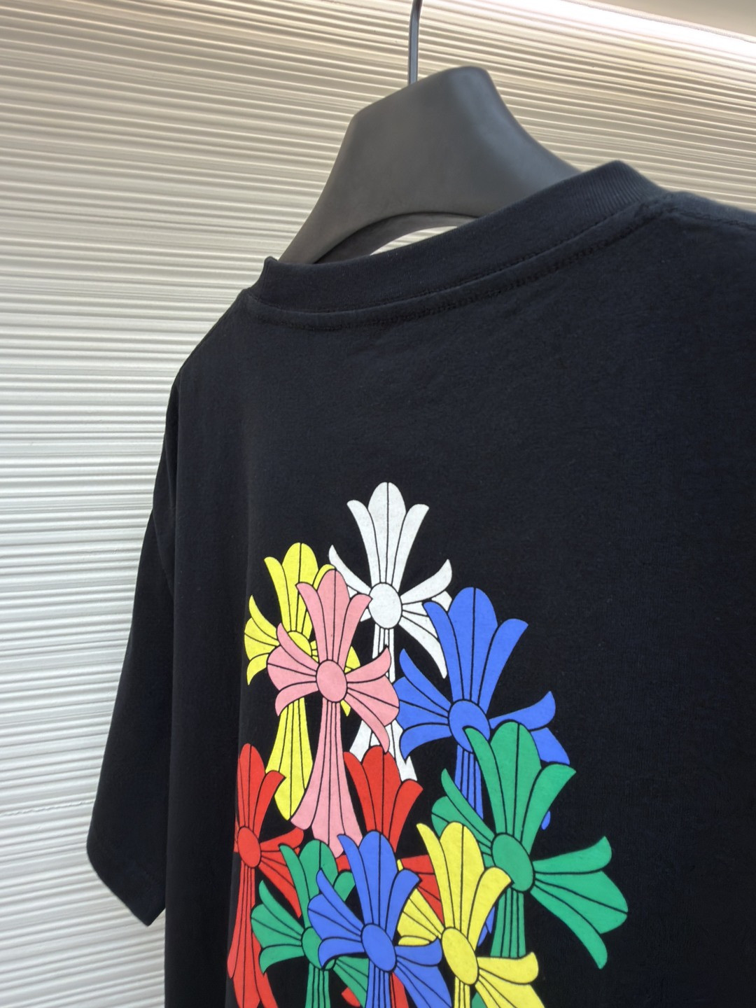 Chrome Hearts 克罗心 迈阿密限定 彩色十字架圆领短袖 T恤 白色 黑色 A2 HC-0609