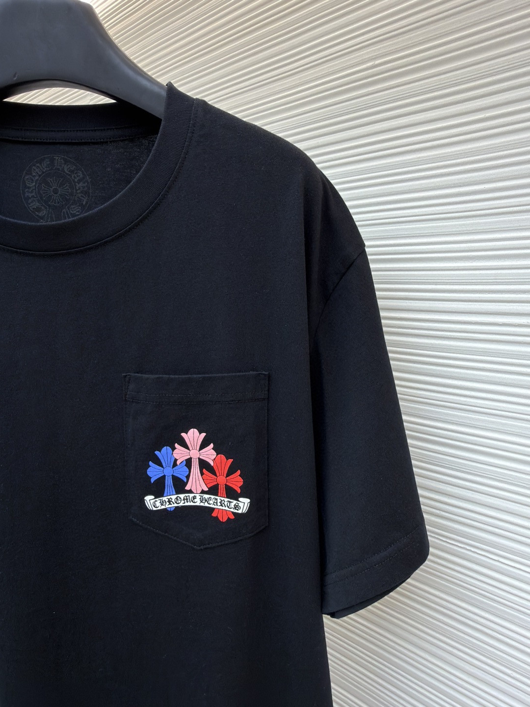 Chrome Hearts 克罗心 迈阿密限定 彩色十字架圆领短袖 T恤 白色 黑色 A2 HC-0609