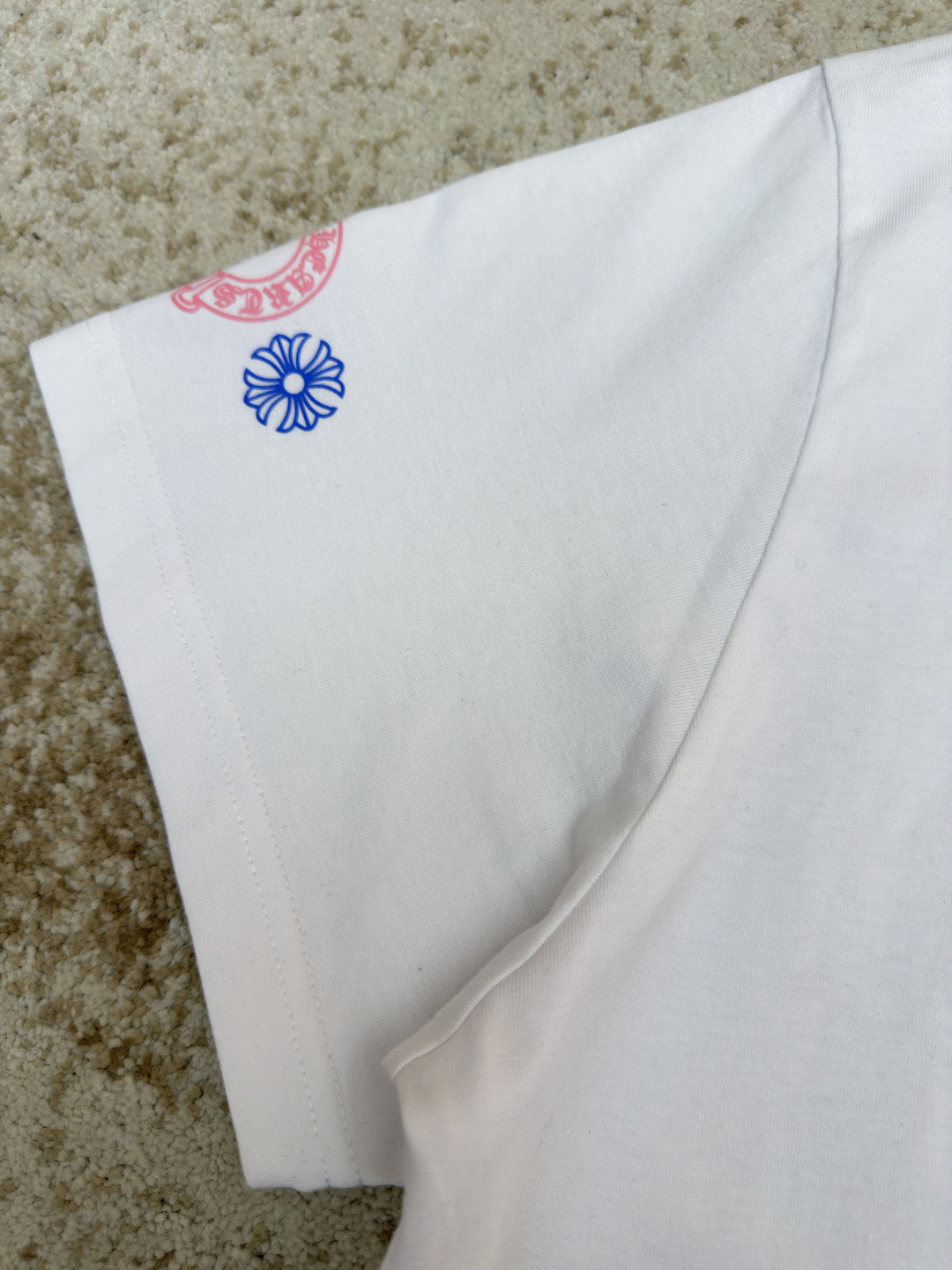 Chrome Hearts 克罗心 迈阿密限定 彩色十字架圆领短袖 T恤 白色 黑色 A2 HC-0609