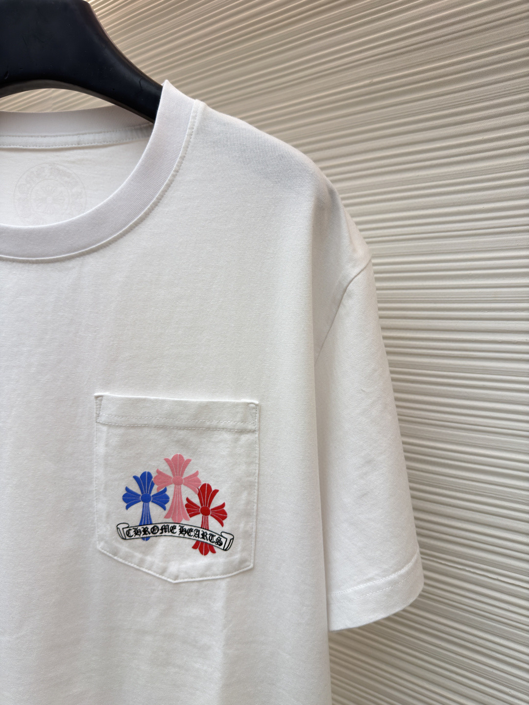 Chrome Hearts 克罗心 迈阿密限定 彩色十字架圆领短袖 T恤 白色 黑色 A2 HC-0609