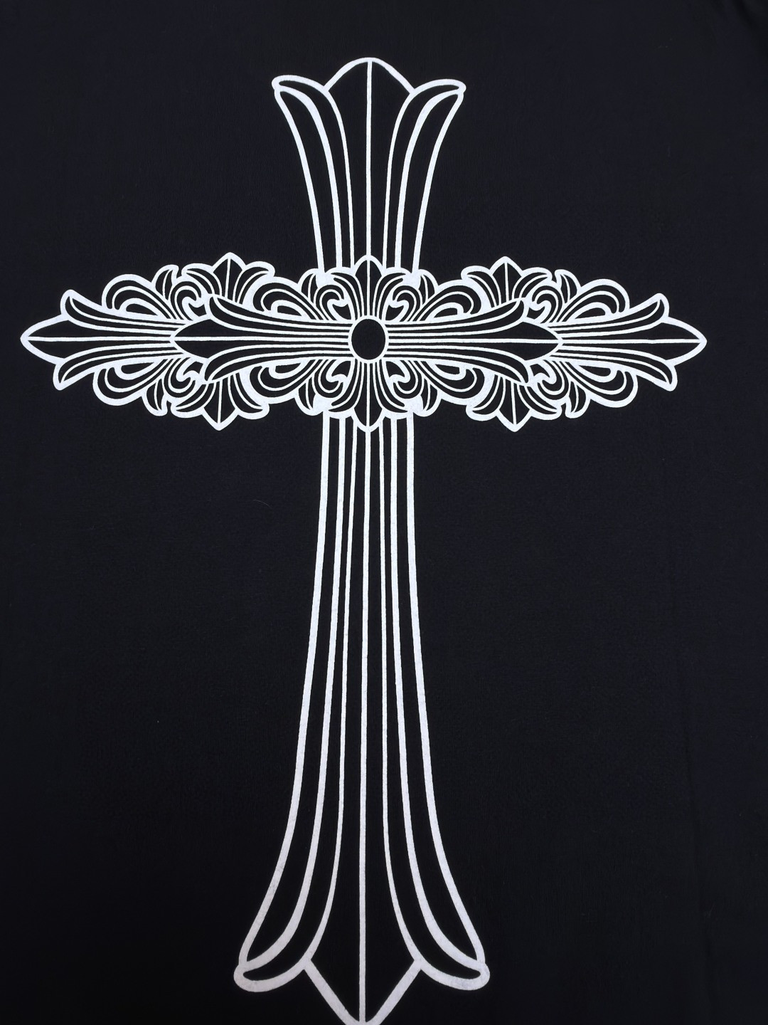 Chrome Hearts 克罗心 梵文大十字架圆领短袖 T恤 白色 黑色 A2