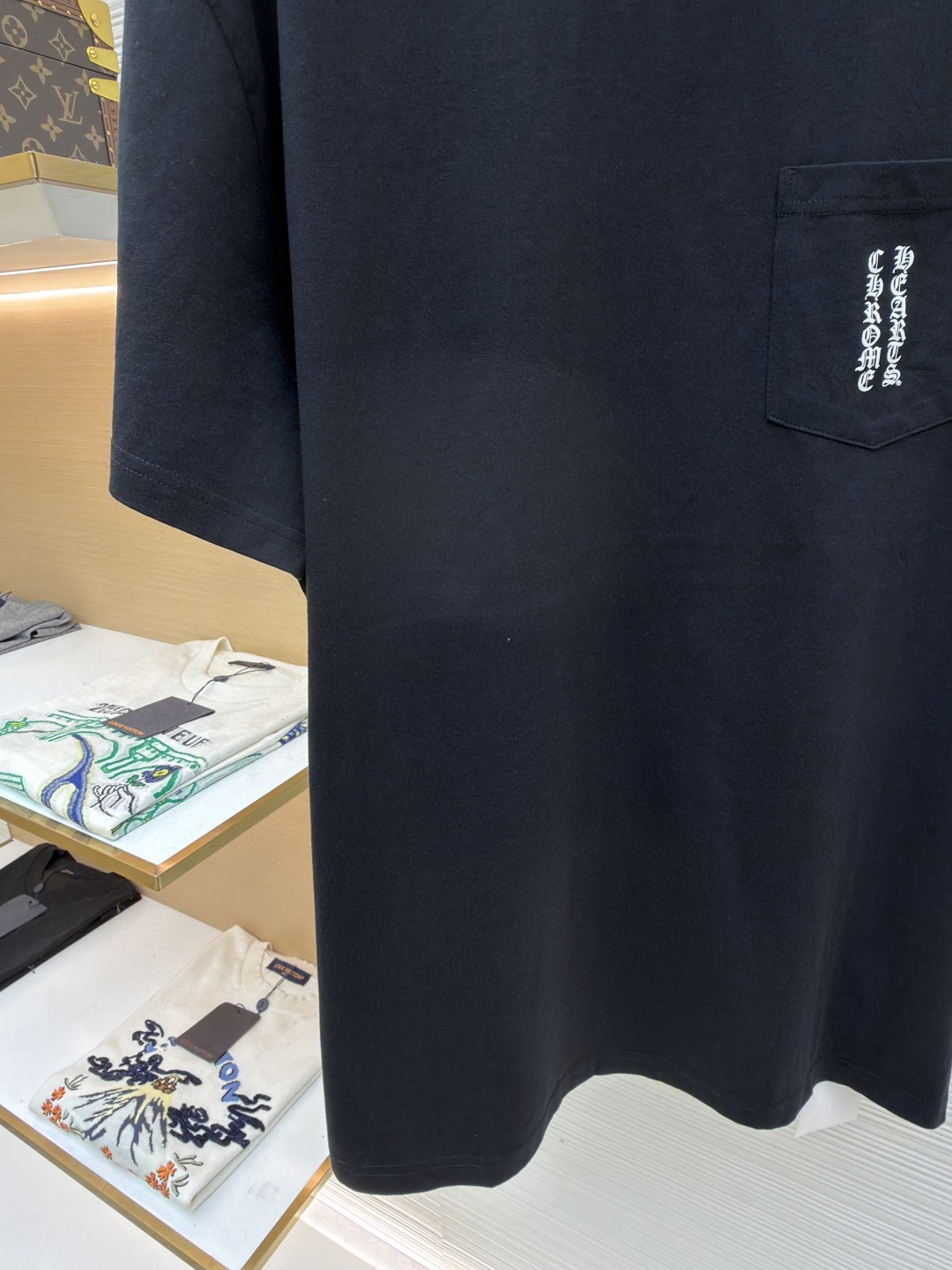 Chrome Hearts 克罗心 梵文大十字架圆领短袖 T恤 白色 黑色 A2