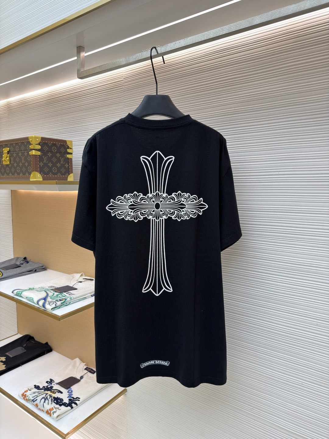 Chrome Hearts 克罗心 梵文大十字架圆领短袖 T恤 白色 黑色 A2