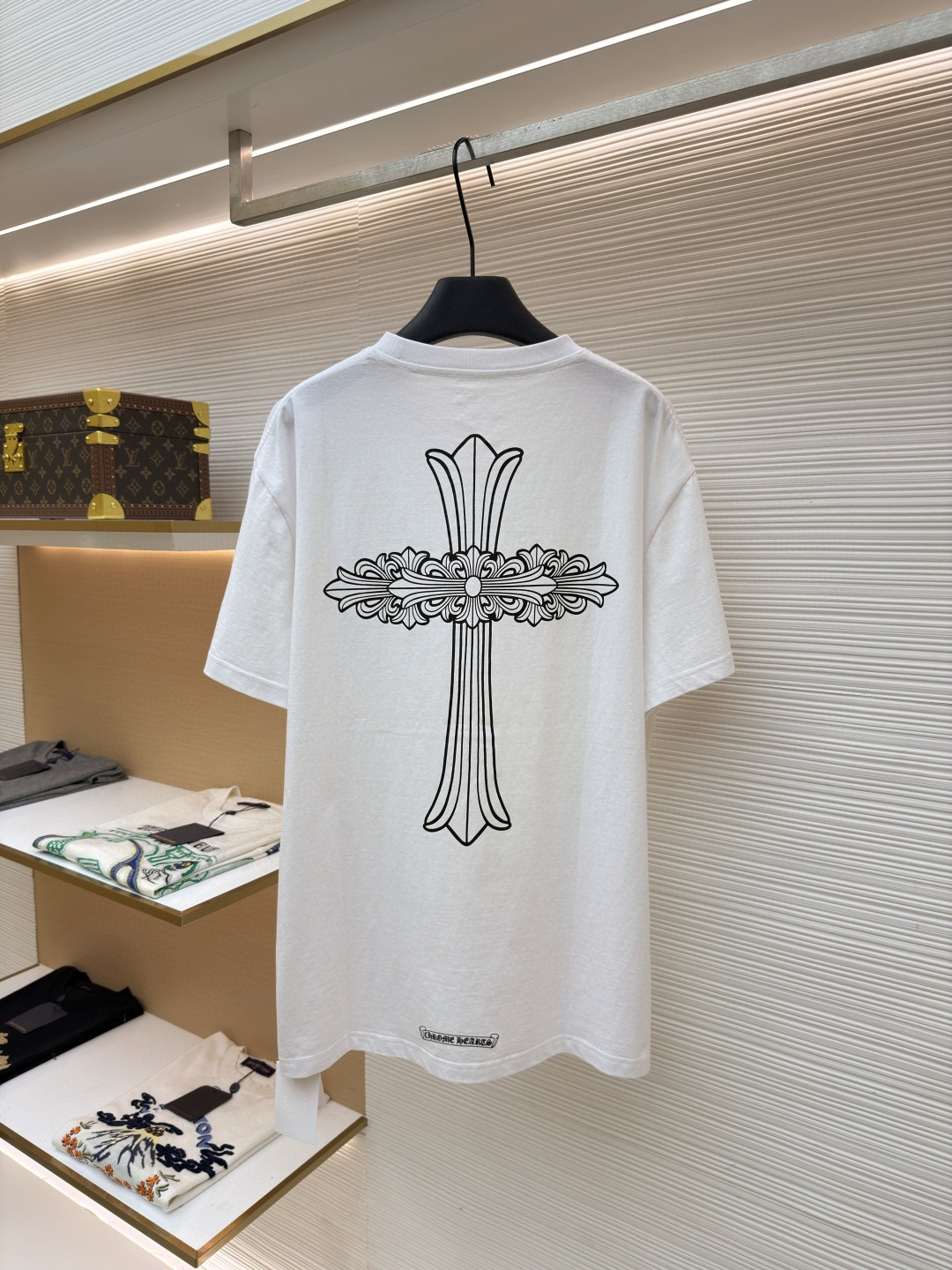 Chrome Hearts 克罗心 梵文大十字架圆领短袖 T恤 白色 黑色 A2