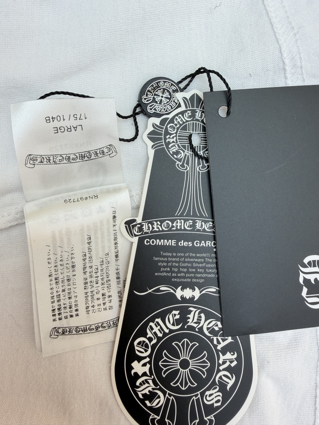 Chrome Hearts 克罗心 马蹄十字花印花口袋圆领短袖 T恤 白色 A2 