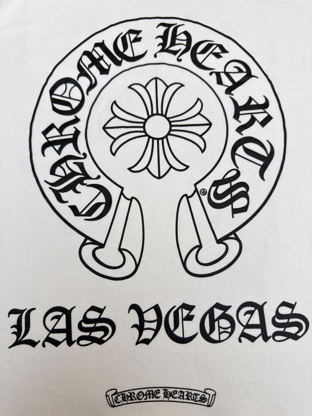 Chrome Hearts 克罗心 马蹄十字花印花口袋圆领短袖 T恤 白色 A2 