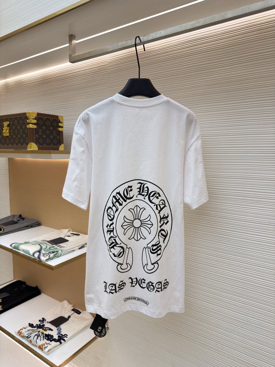 Chrome Hearts 克罗心 马蹄十字花印花口袋圆领短袖 T恤 白色 A2 