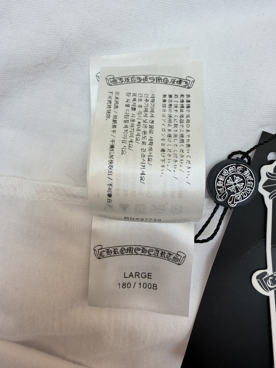 Chrome Hearts 克罗心梵文印花口袋圆领短袖 T恤 白色 黑色 A2 CH-054