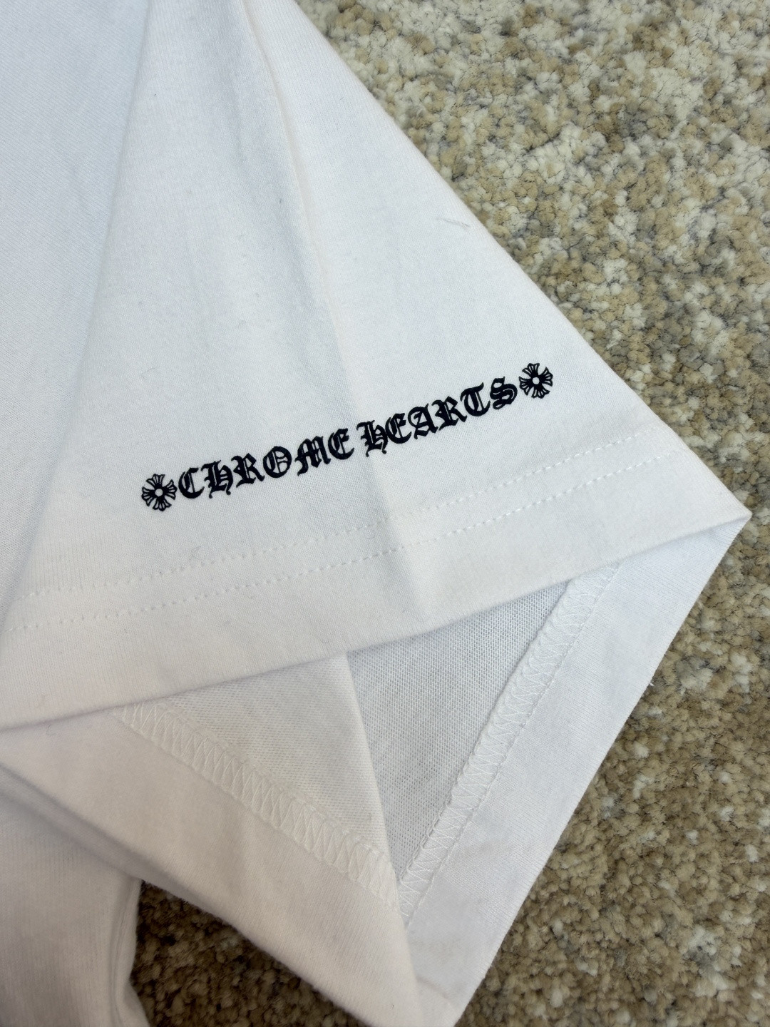 Chrome Hearts 克罗心梵文印花口袋圆领短袖 T恤 白色 黑色 A2 CH-054