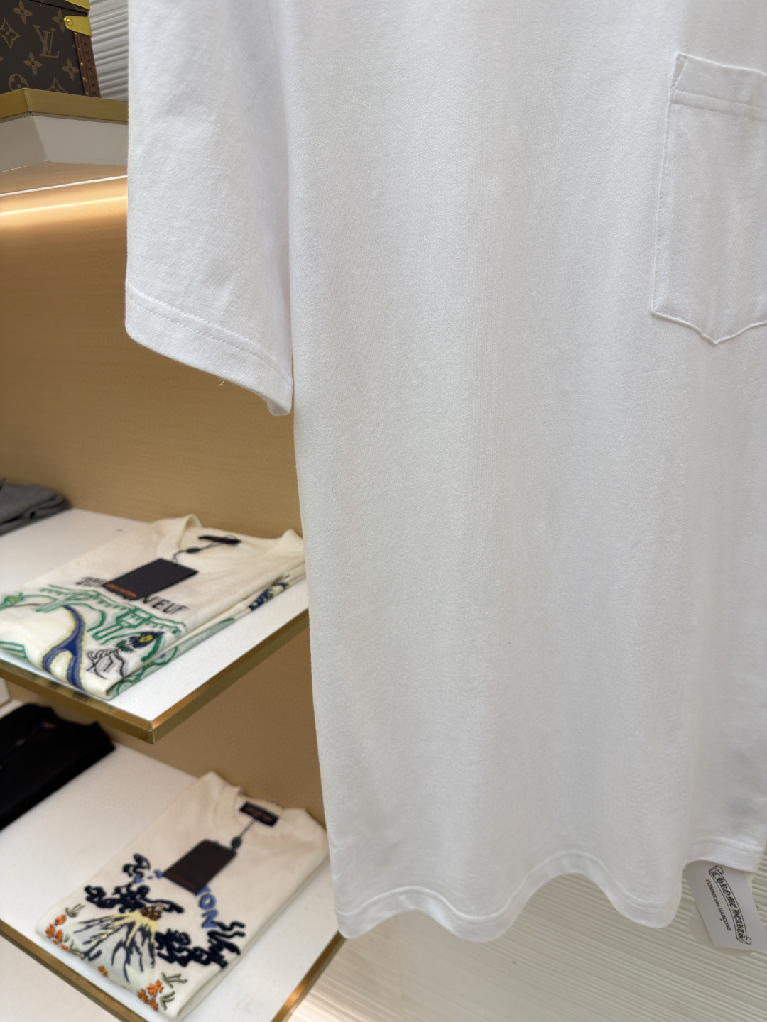 Chrome Hearts 克罗心梵文印花口袋圆领短袖 T恤 白色 黑色 A2 CH-054