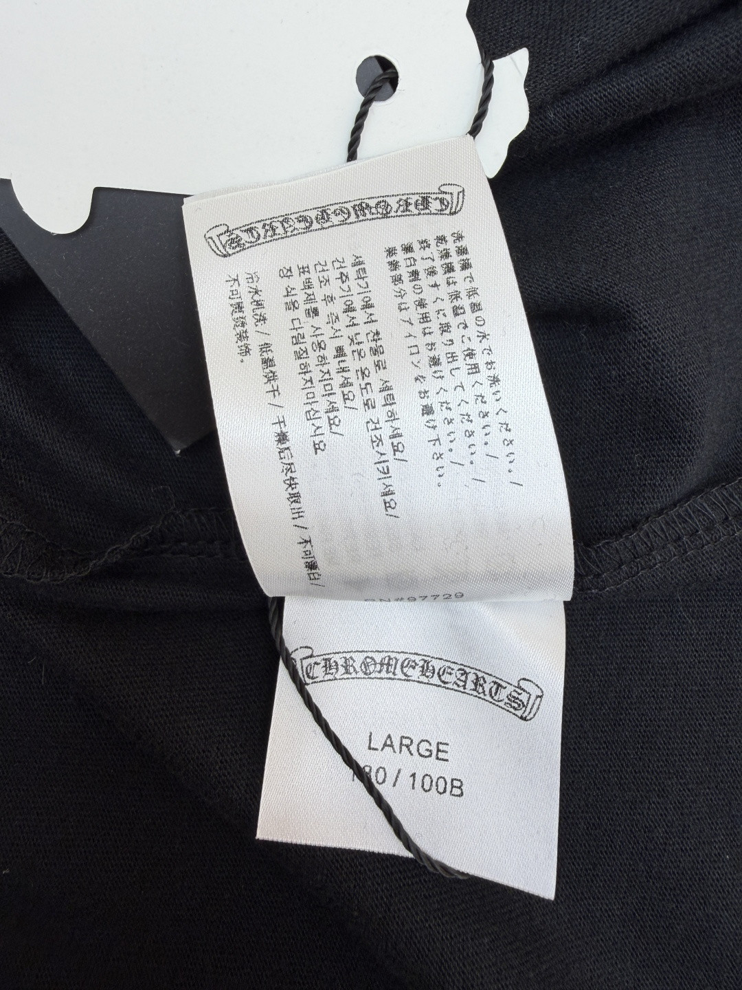 Chrome Hearts 克罗心梵文印花口袋圆领短袖 T恤 白色 黑色 A2 CH-054