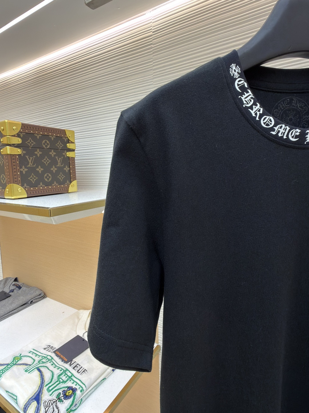 Chrome Hearts 克罗心梵文印花口袋圆领短袖 T恤 白色 黑色 A2 CH-054