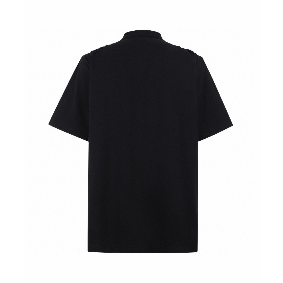 Balenciaga 巴黎世家 翻领刺绣Polo衫 短袖 T恤 夏季 黑色 A0 828531TTVT81000