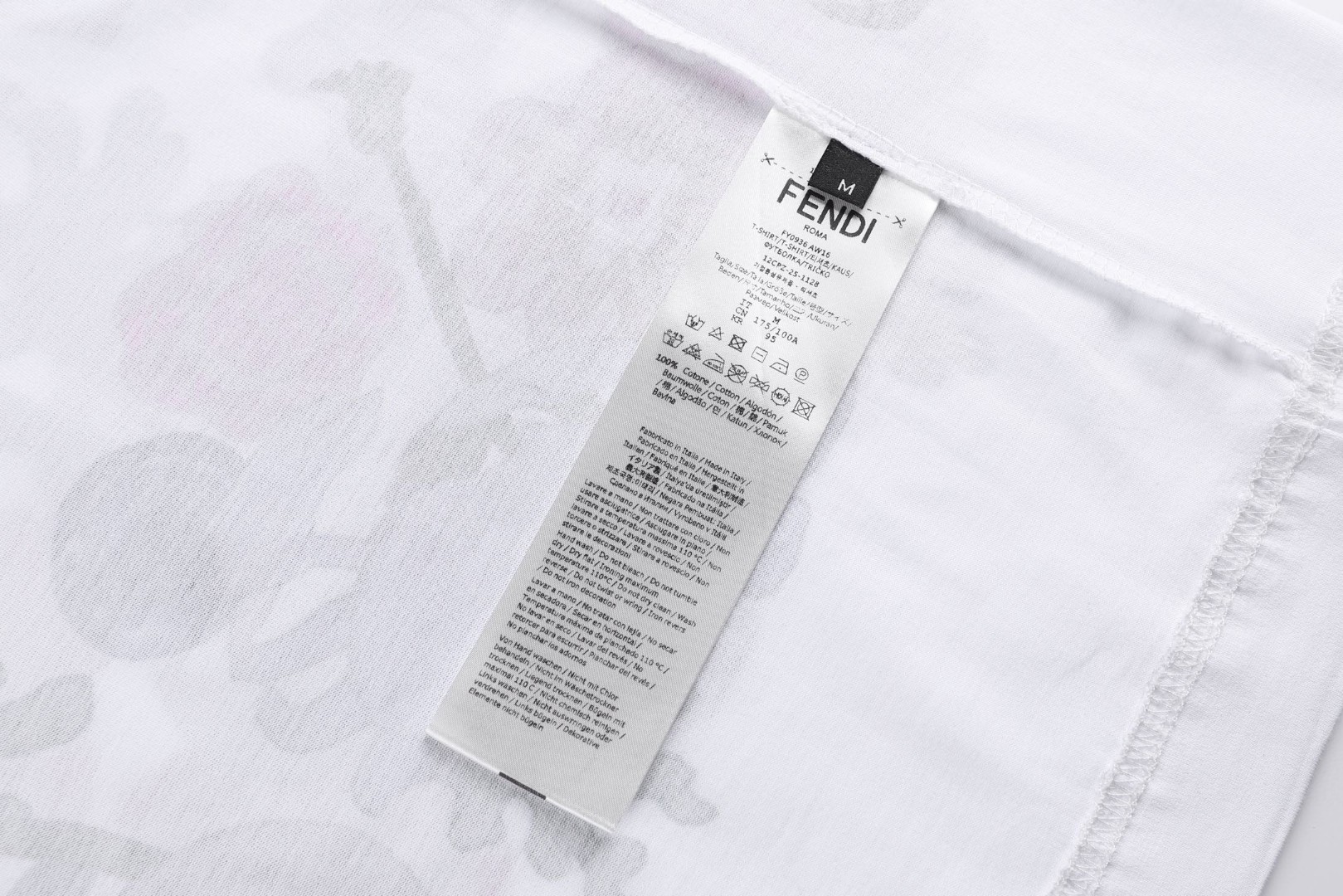 FENDI 芬迪 高野绫 Aya Takano胶囊系列拼色印花圆领T恤 短袖 套头 夏季 白色 A0 FY0936AW16F0QA0