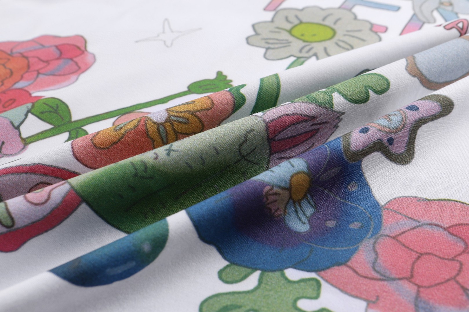 FENDI 芬迪 高野绫 Aya Takano胶囊系列拼色印花圆领T恤 短袖 套头 夏季 白色 A0 FY0936AW16F0QA0