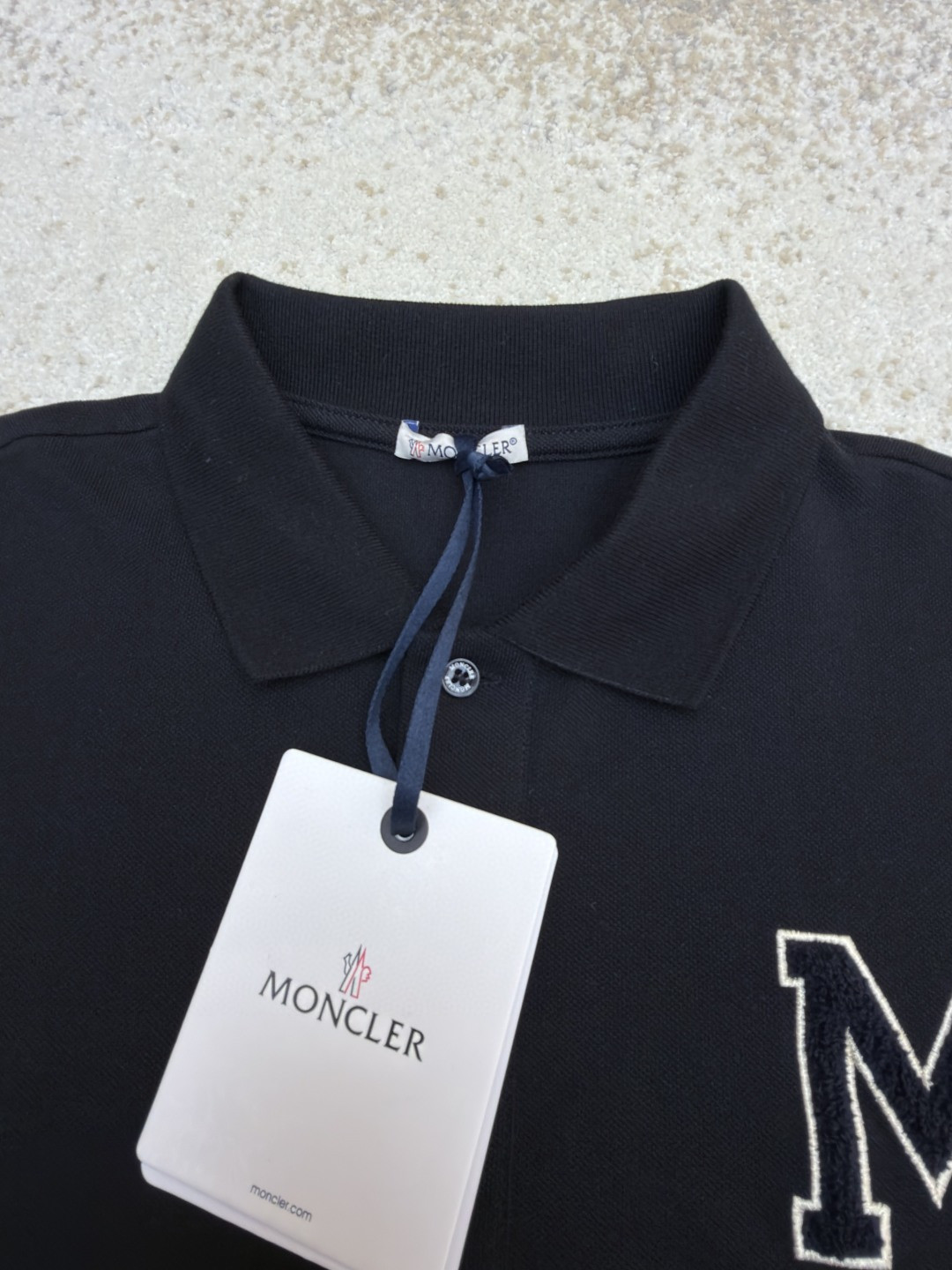 Moncler 蒙口 毛巾绣Polo衫 短袖 T恤 夏季 白色 黑色 A0 K20918A0000289A16050