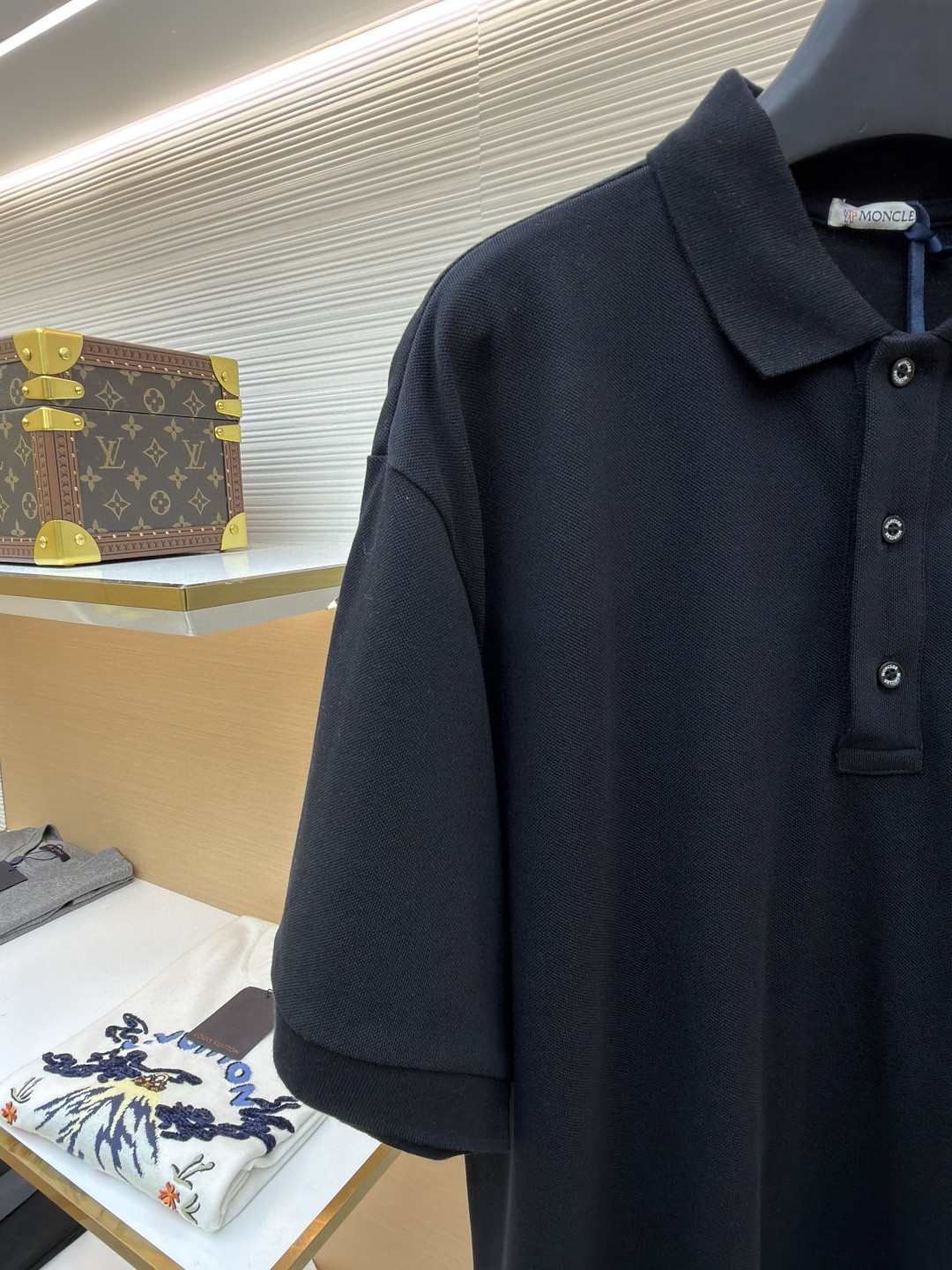 Moncler 蒙口 毛巾绣Polo衫 短袖 T恤 夏季 白色 黑色 A0 K20918A0000289A16050