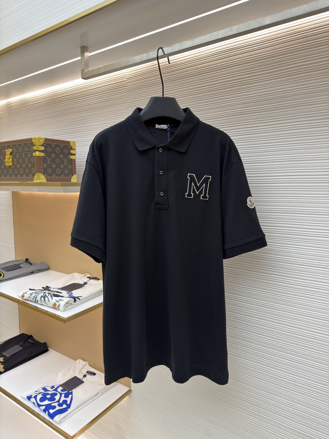 Moncler 蒙口 毛巾绣Polo衫 短袖 T恤 夏季 白色 黑色 A0 K20918A0000289A16050