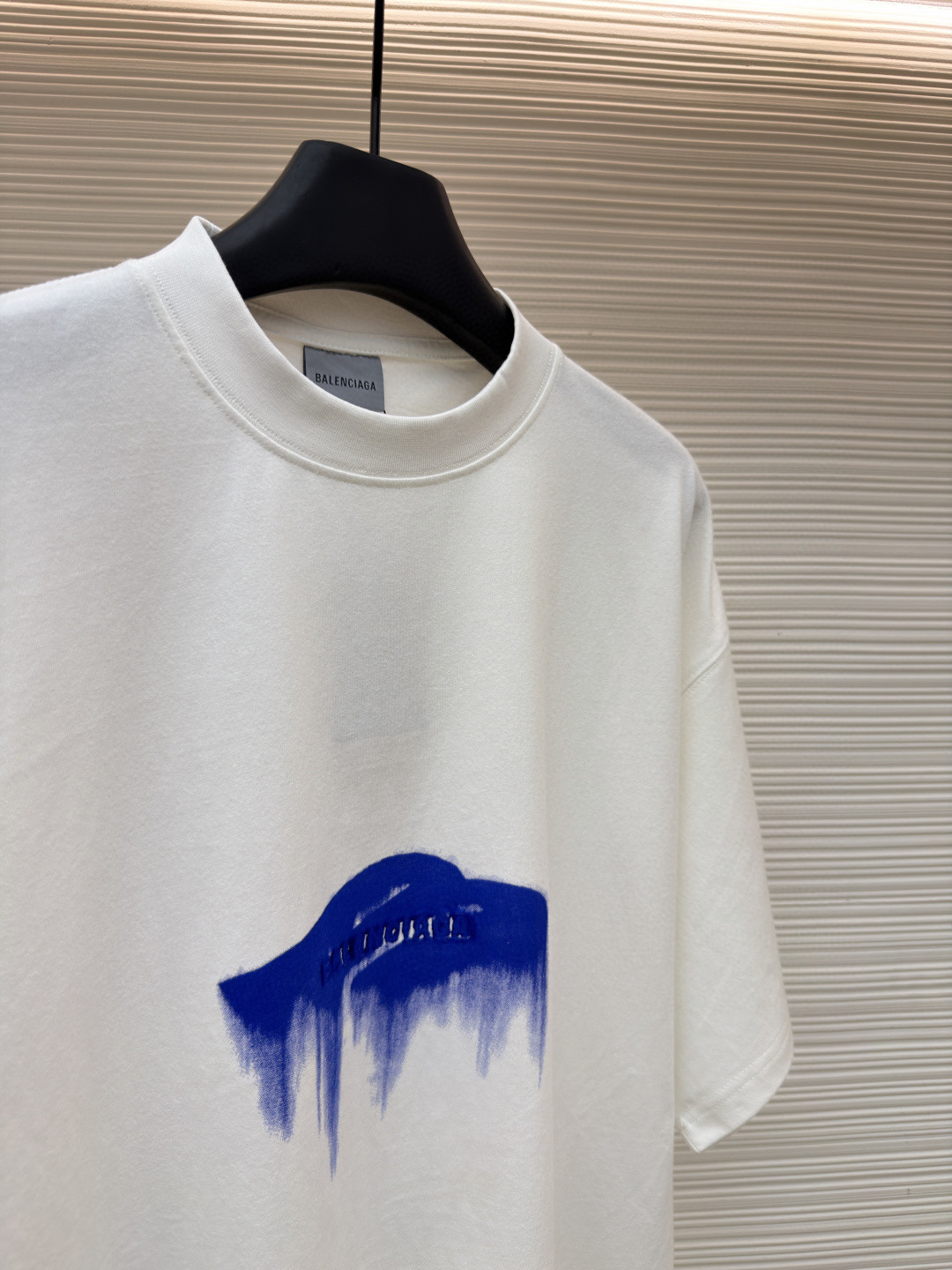 Balenciaga 巴黎世家 溶解印花刺绣短袖 T恤 圆领 夏季 白色 A0 850345TUVJ89000