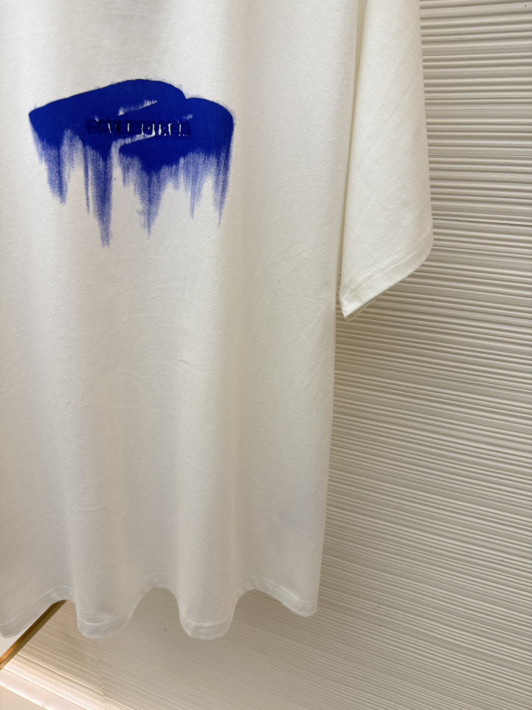 Balenciaga 巴黎世家 溶解印花刺绣短袖 T恤 圆领 夏季 白色 A0 850345TUVJ89000