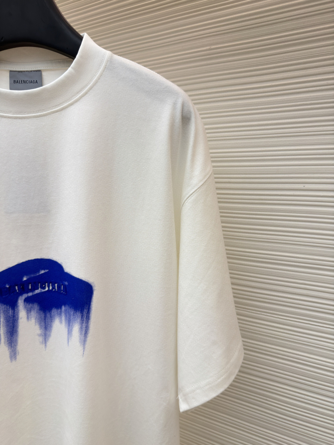 Balenciaga 巴黎世家 溶解印花刺绣短袖 T恤 圆领 夏季 白色 A0 850345TUVJ89000