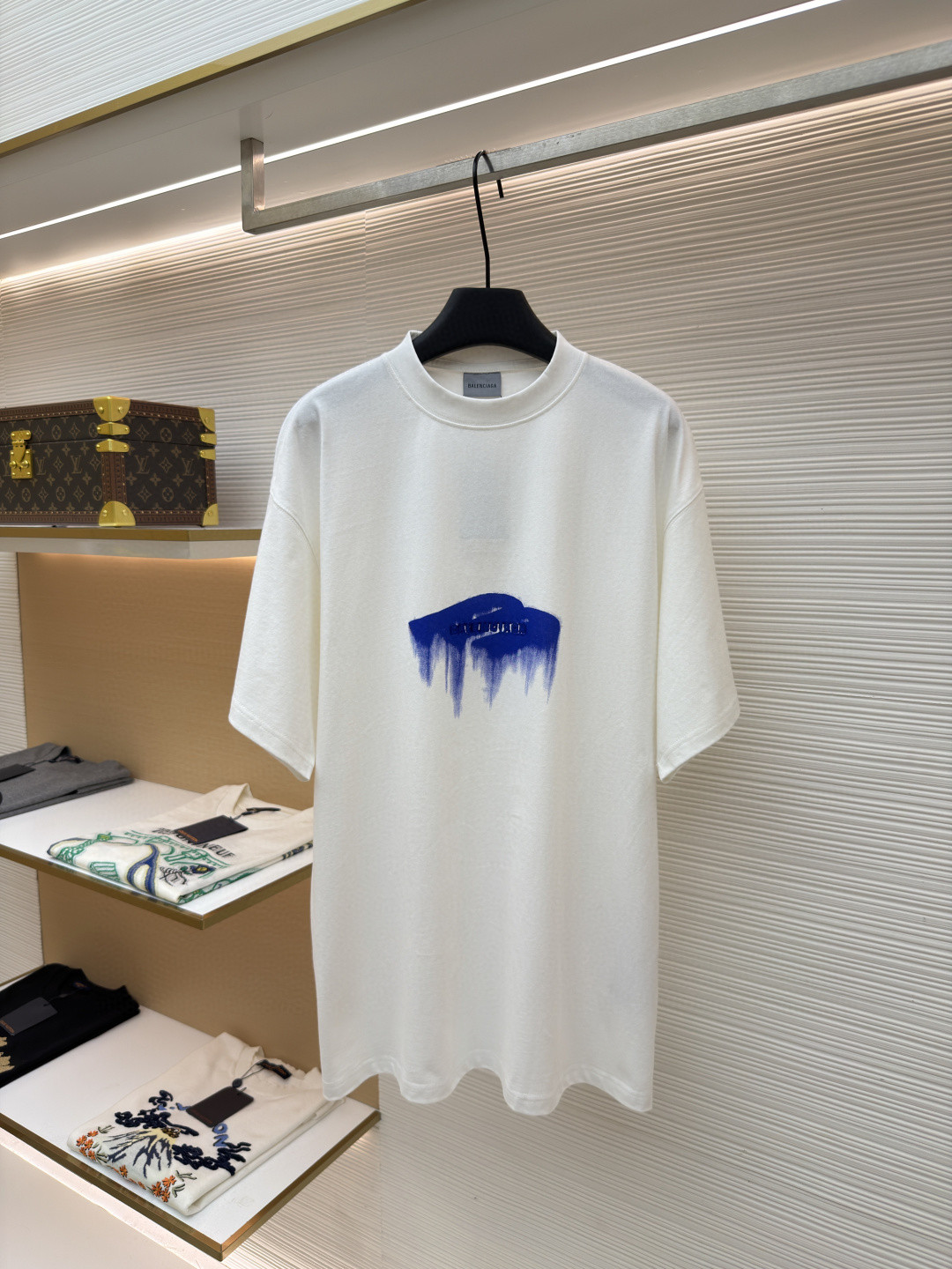 Balenciaga 巴黎世家 溶解印花刺绣短袖 T恤 圆领 夏季 白色 A0 850345TUVJ89000