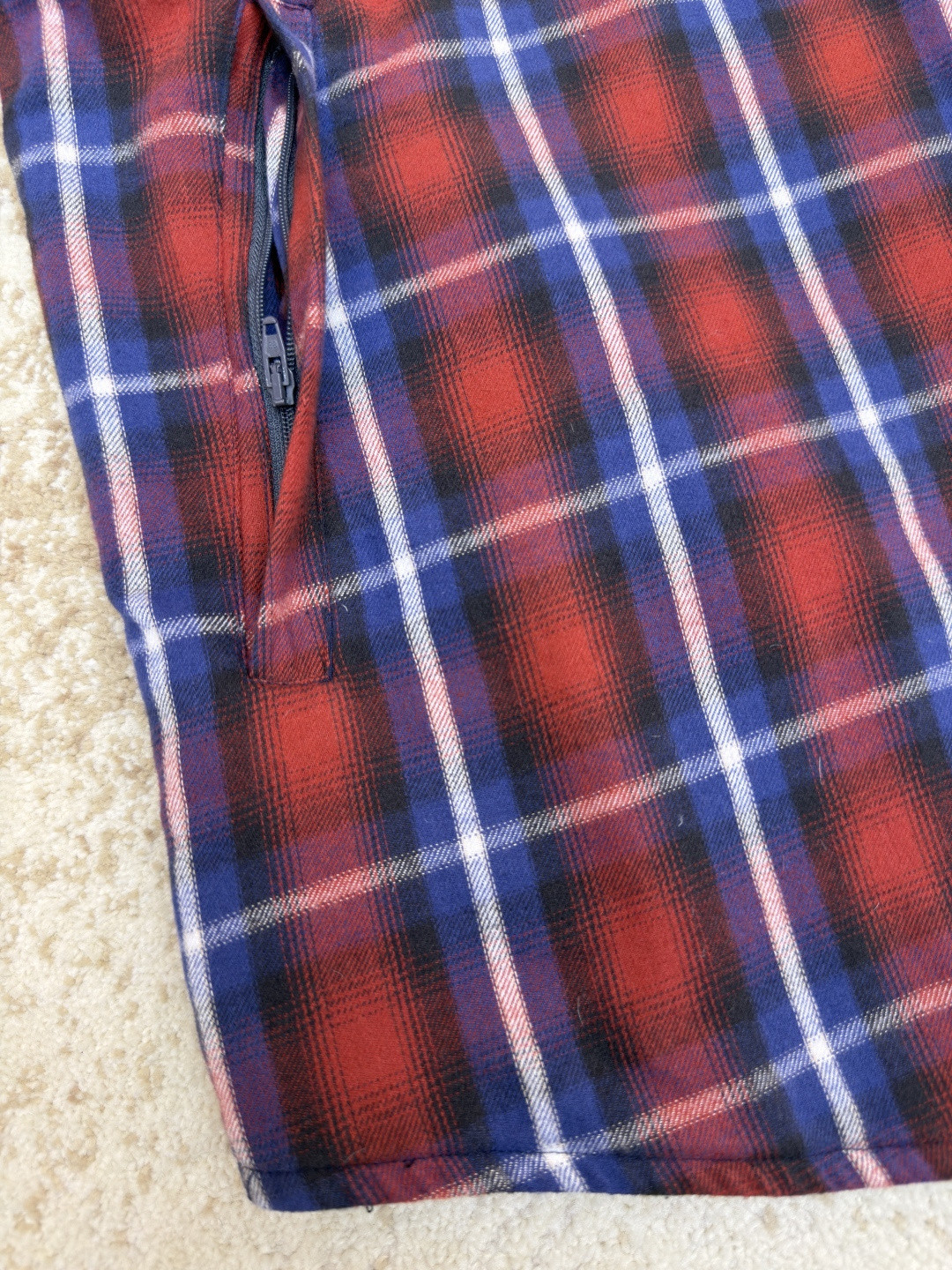 Balenciaga 巴黎世家 格纹双层衬衫 外套 长袖 红蓝色 B5 768767TRM226104