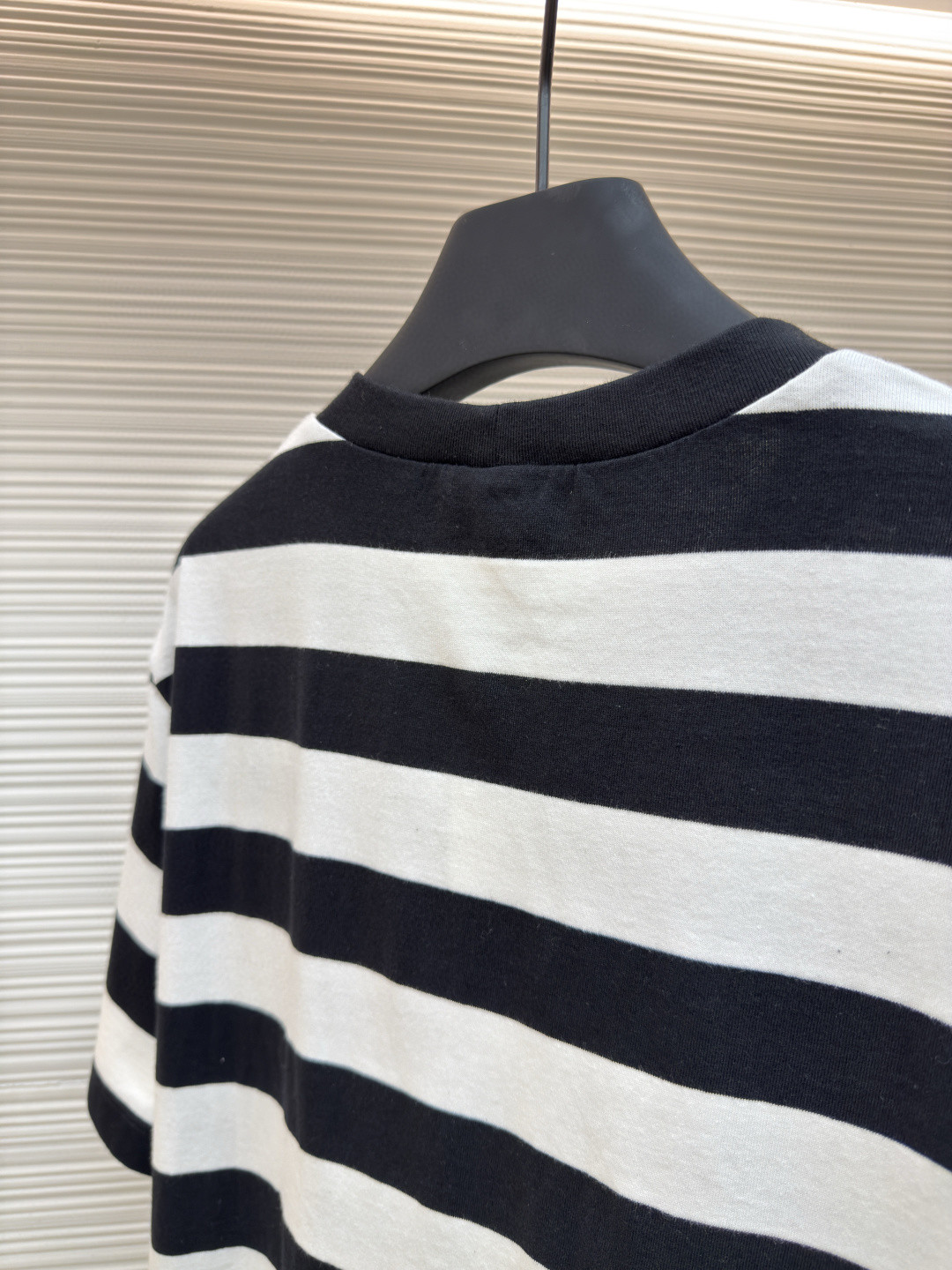 CELINE 赛琳 凯旋门logo条纹圆领短袖 T恤 夏款 黑白 A0 RX02Q326E-38AW