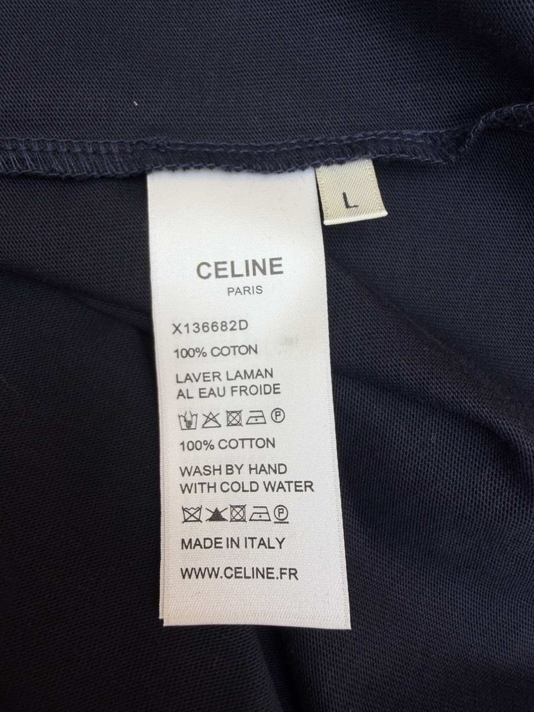 CELINE 赛琳 纯色logo印花圆领短袖 T恤 夏款 白色 灰色 蓝色 A0 RX0LJ1242-01OB