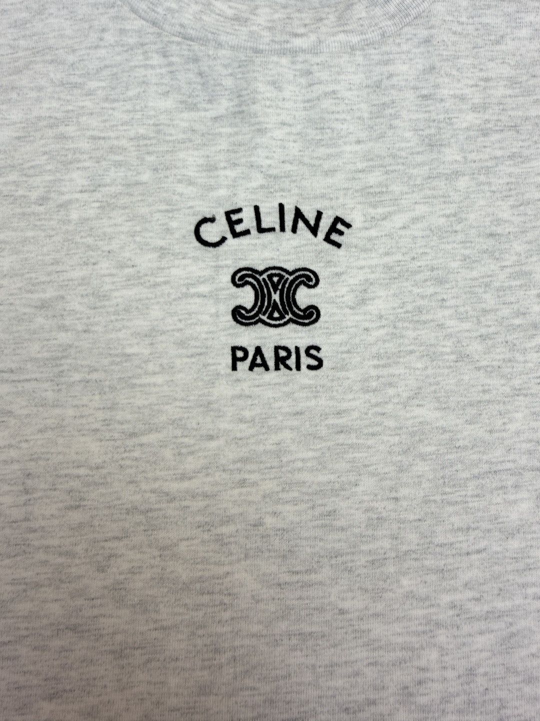 CELINE 赛琳 纯色logo印花圆领短袖 T恤 夏款 白色 灰色 蓝色 A0 RX0LJ1242-01OB