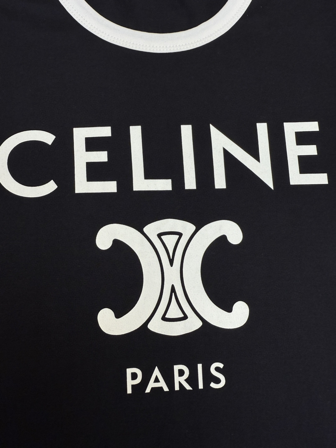 CELINE 赛琳 字母印花圆领短袖 T恤 夏款 女款 黑色 白色 A0 2X872501F-01NB