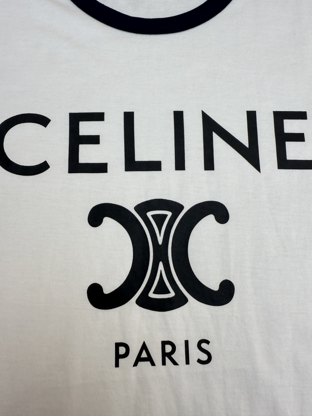 CELINE 赛琳 字母印花圆领短袖 T恤 夏款 女款 黑色 白色 A0 2X872501F-01NB