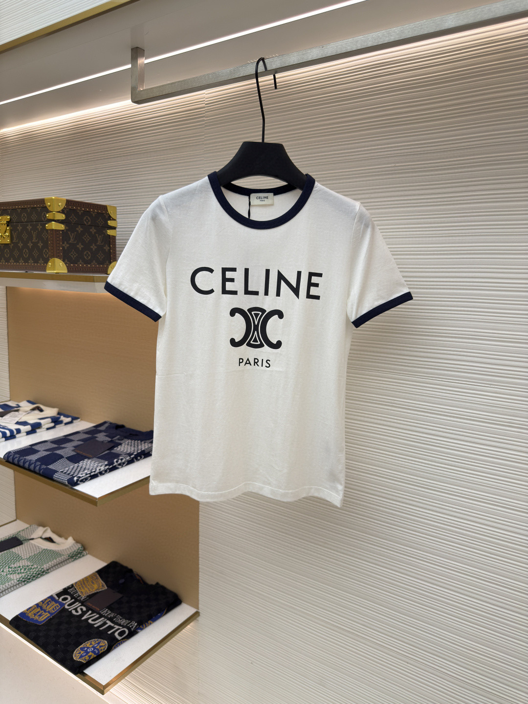 CELINE 赛琳 字母印花圆领短袖 T恤 夏款 女款 黑色 白色 A0 2X872501F-01NB