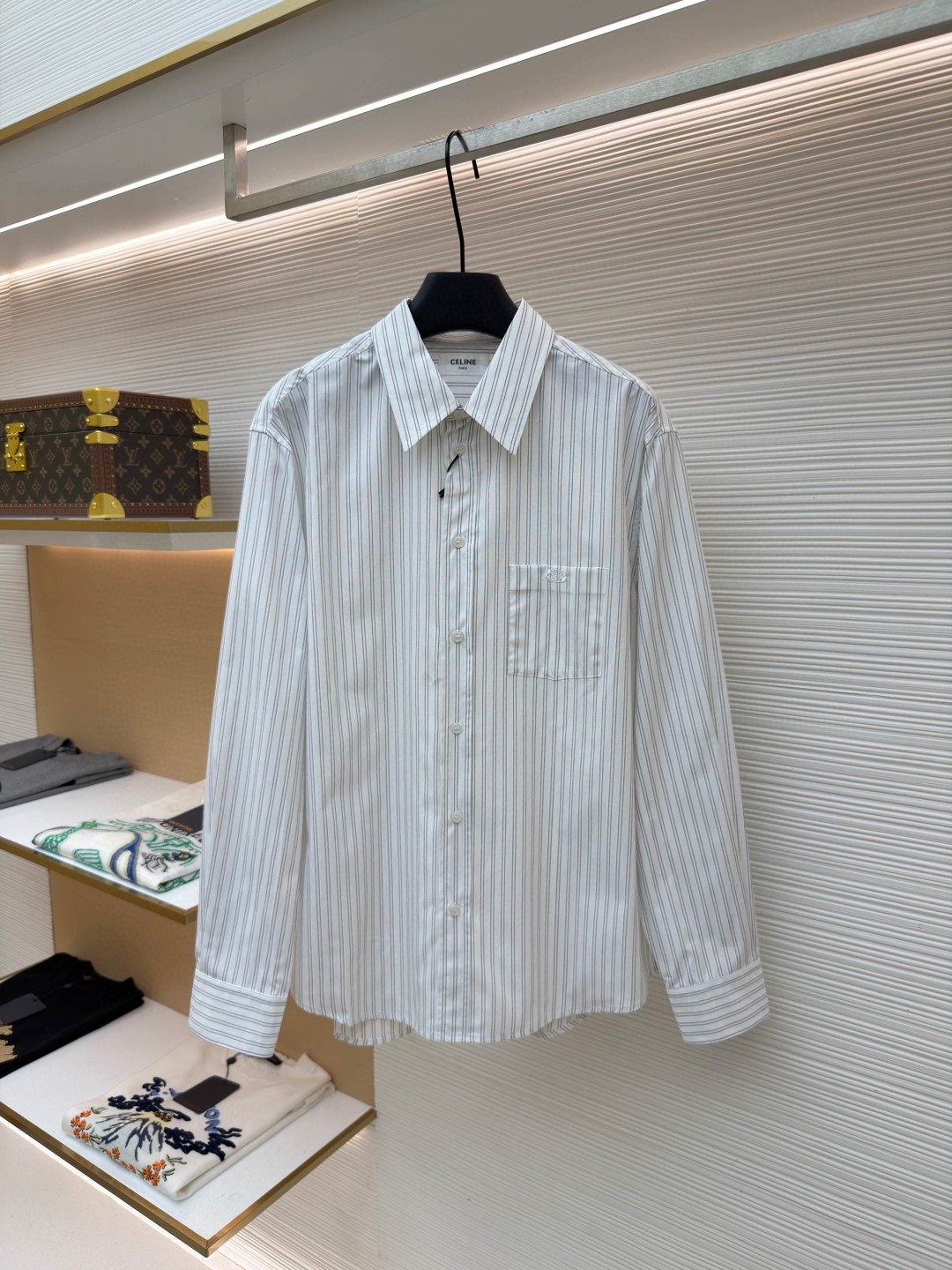 [Copy]CELINE 赛琳 羊毛标识格子衬衫 外套 长袖 B0 RC07H0H06-07RU