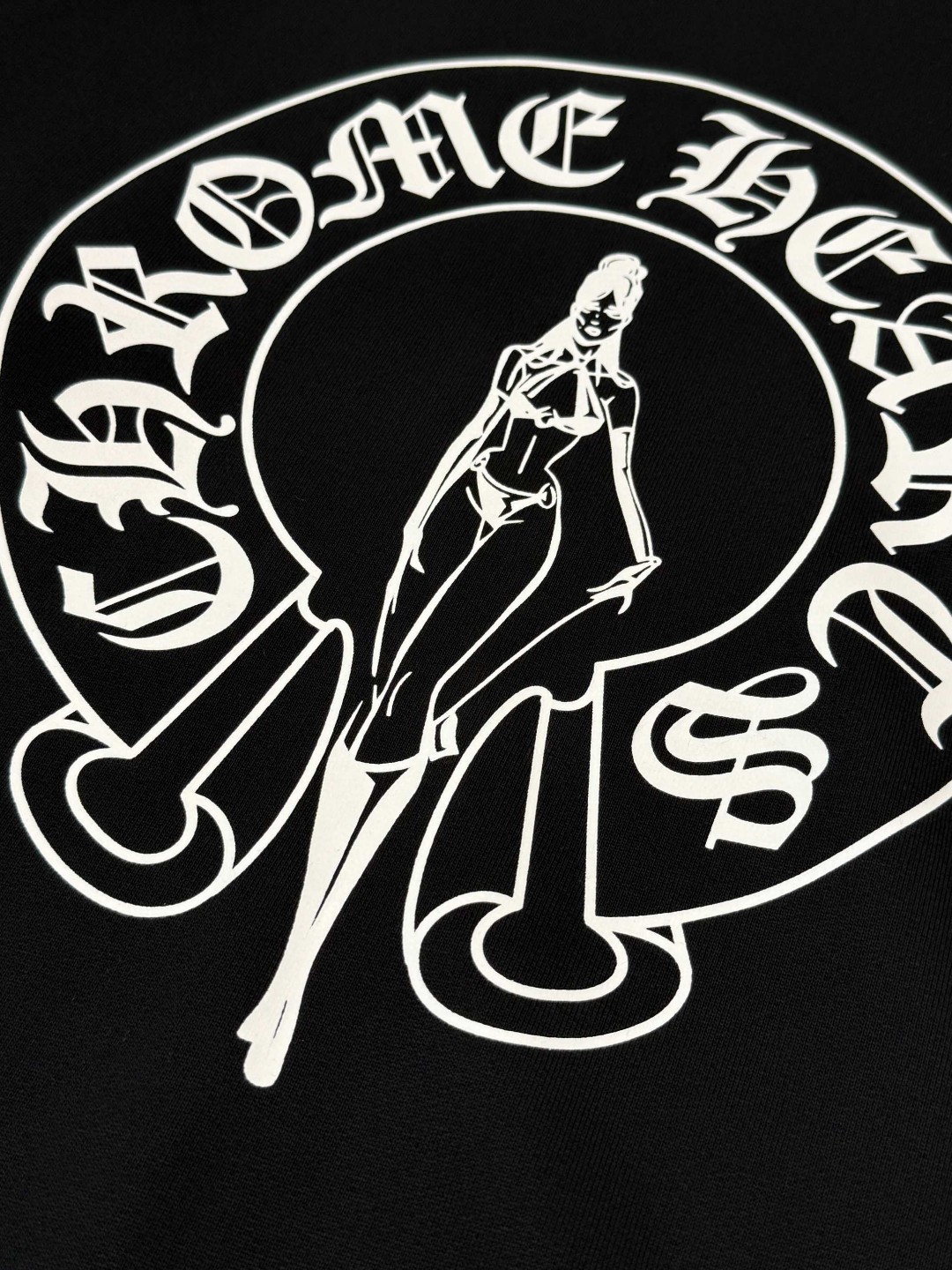 Chrome Hearts 克罗心 Deadlydoll 联名款 漫画风印花拉链连帽卫衣 外套 女款 黑色 B0