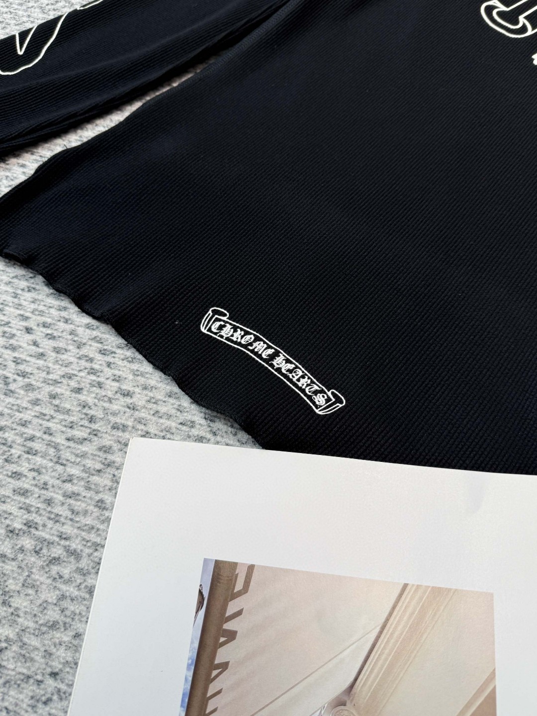 Chrome Hearts 克罗心 Deadlydoll 联名款 华夫格女神长袖T恤 打底衫 女款 白色 黑色 A5