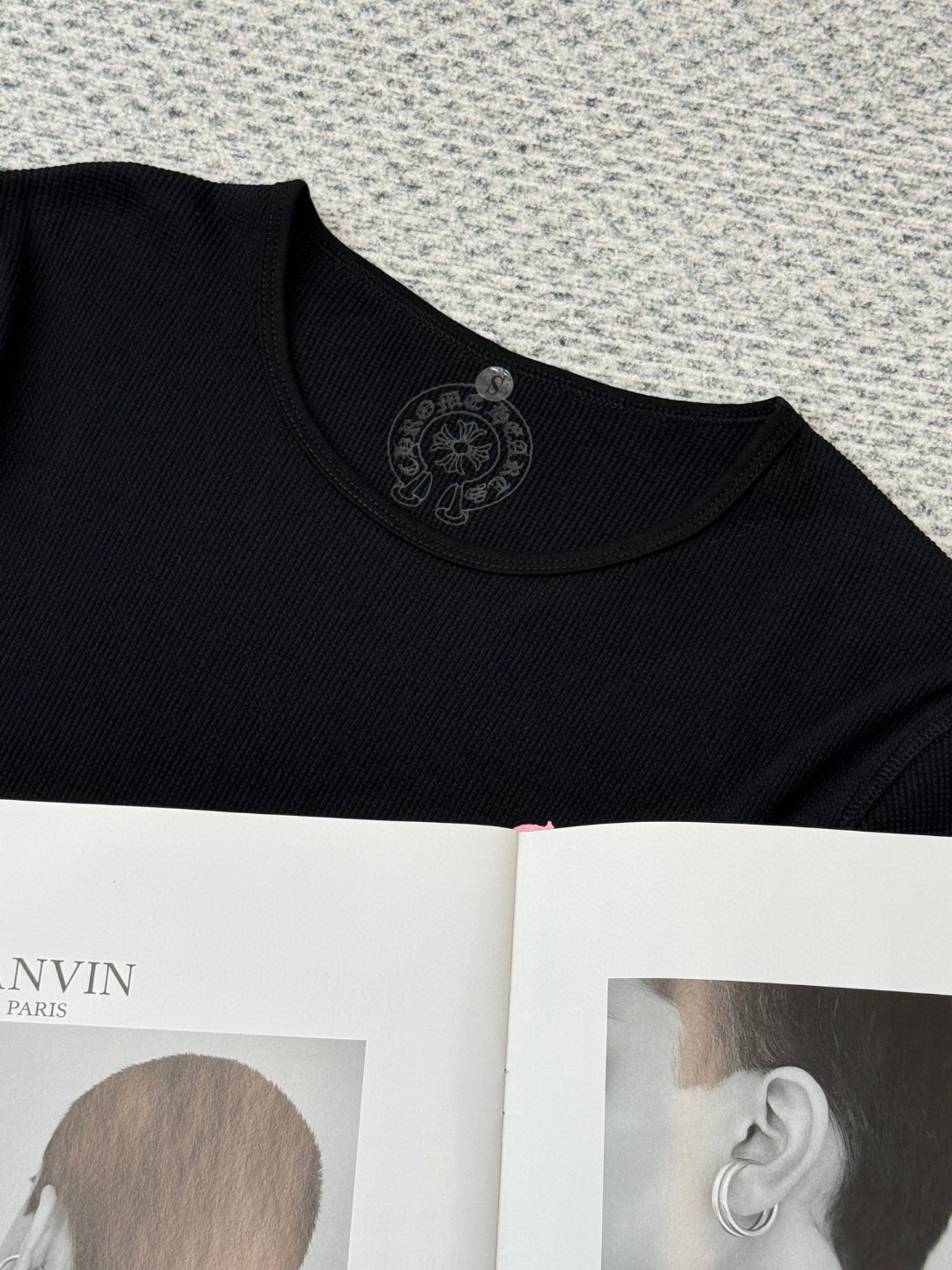 Chrome Hearts 克罗心 Deadlydoll 联名款 华夫格女神长袖T恤 打底衫 女款 白色 黑色 A5