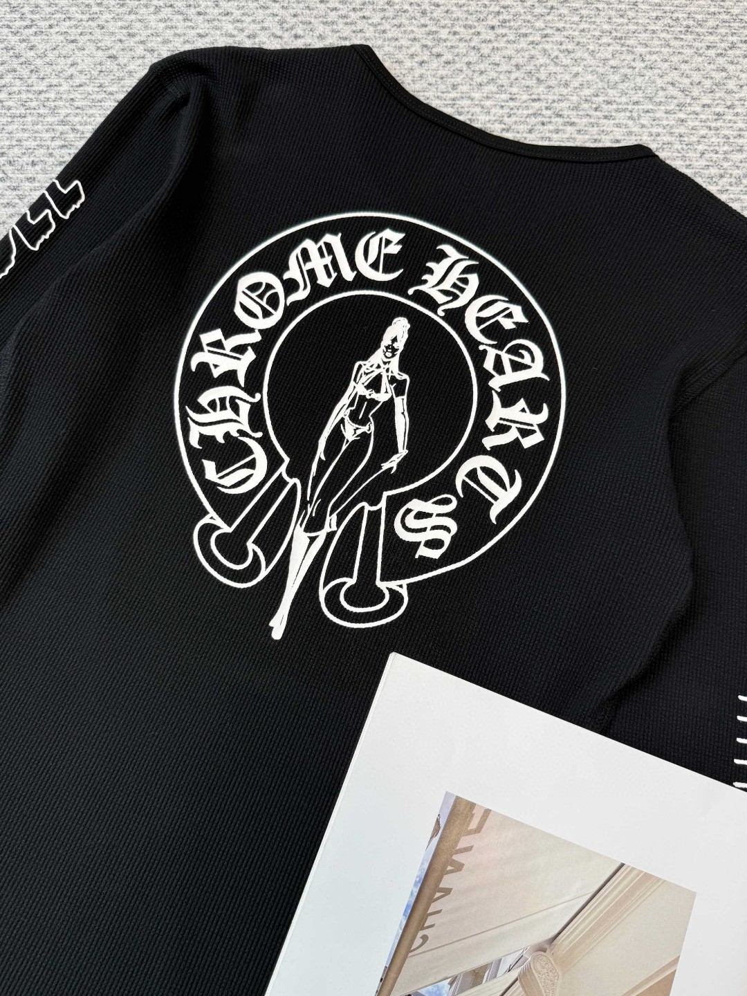 Chrome Hearts 克罗心 Deadlydoll 联名款 华夫格女神长袖T恤 打底衫 女款 白色 黑色 A5