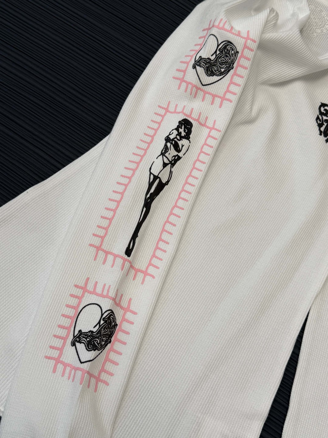 Chrome Hearts 克罗心 Deadlydoll 联名款 华夫格女神长袖T恤 打底衫 女款 白色 黑色 A5