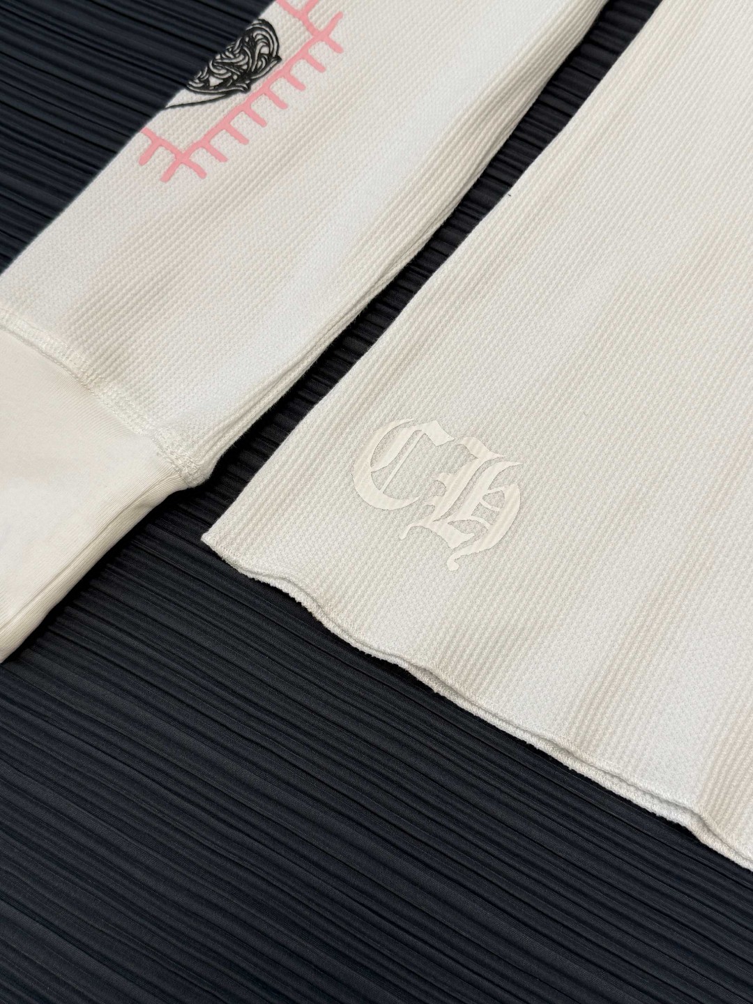 Chrome Hearts 克罗心 Deadlydoll 联名款 华夫格女神长袖T恤 打底衫 女款 白色 黑色 A5