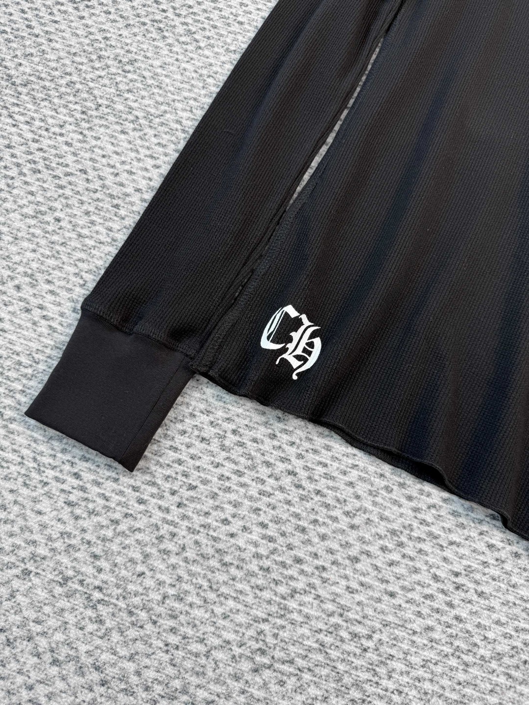 Chrome Hearts 克罗心 华夫格系列 红蓝撞色长袖T恤 打底衫 女款 白色 黑色 A5