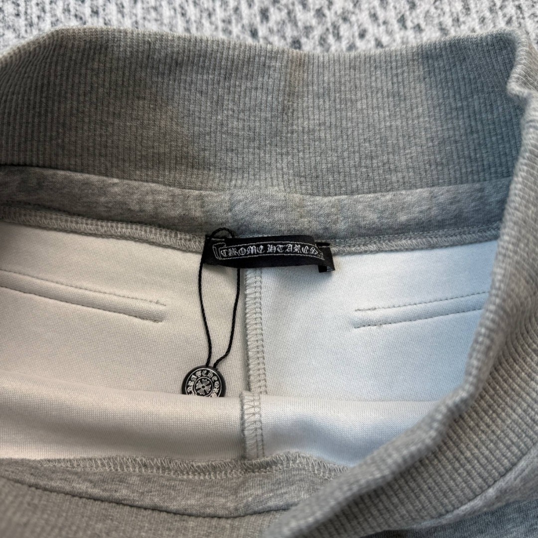 Chrome Hearts 克罗心 宝剑印花松紧腰短裤 裤子 休闲裤 运动裤 夏季 女款 灰色 A2