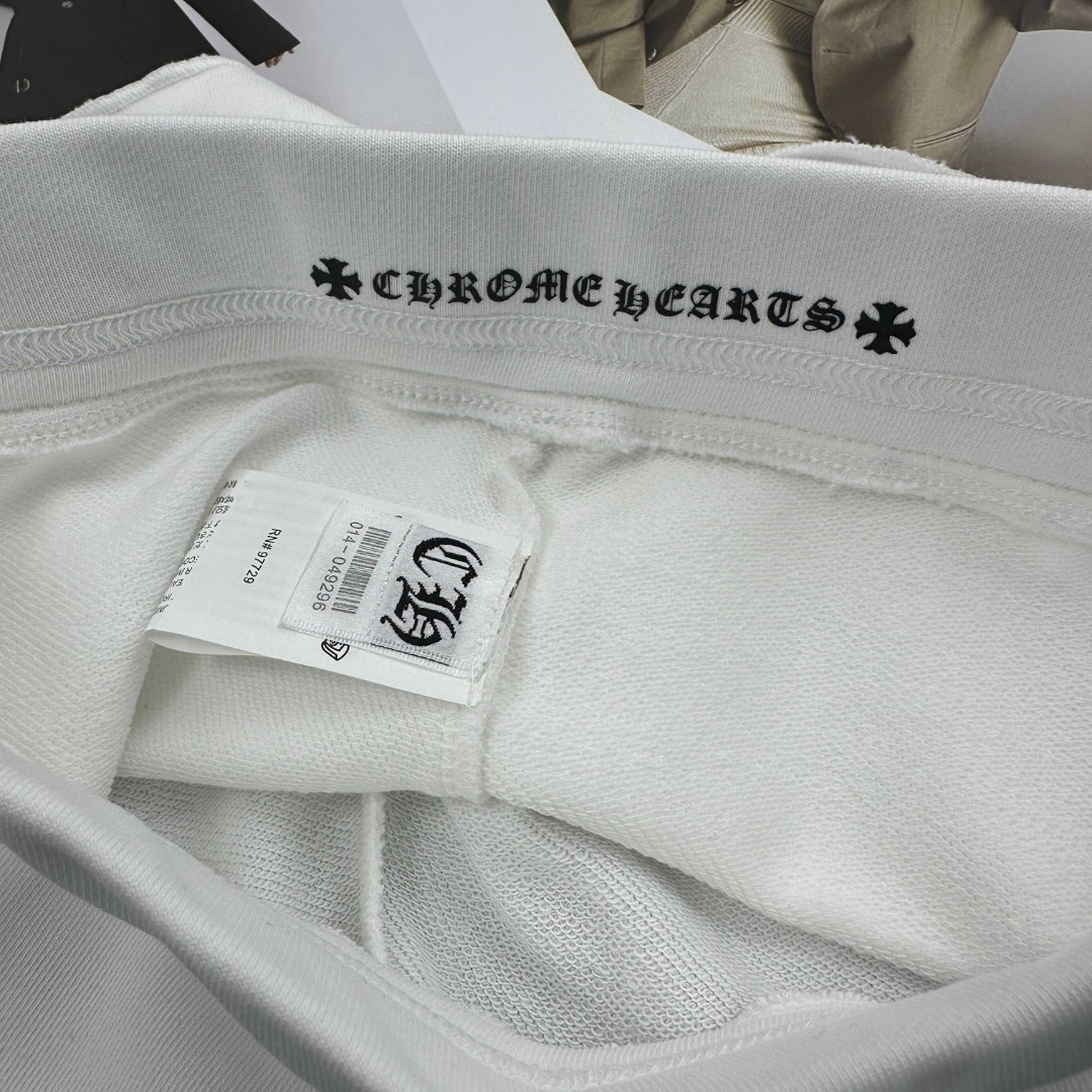 Chrome Hearts 克罗心 Mattyboy联名款 马蹄印花松紧腰短裤 裤子 休闲裤 运动裤 夏季 女款 黑色 白色 A2