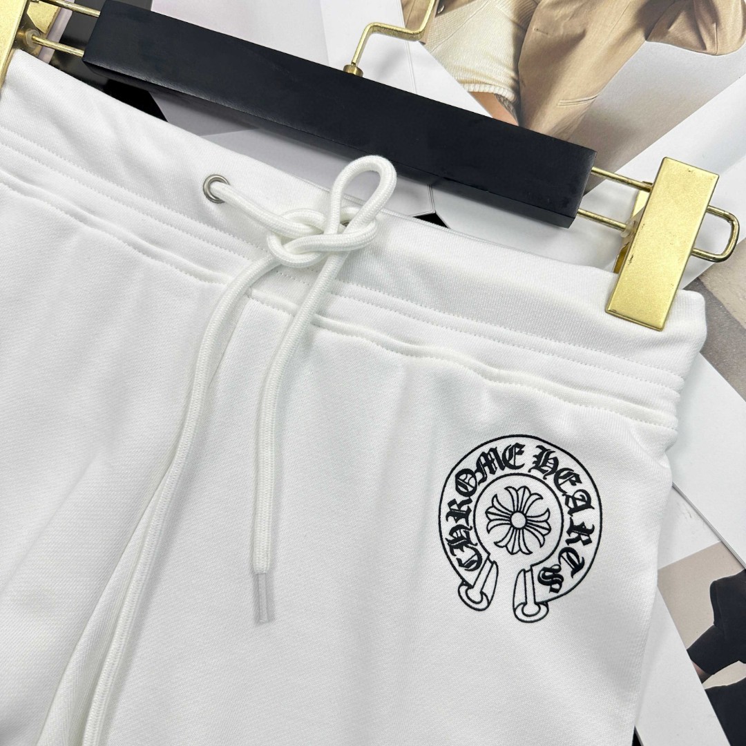 Chrome Hearts 克罗心 Mattyboy联名款 马蹄印花松紧腰短裤 裤子 休闲裤 运动裤 夏季 女款 黑色 白色 A2